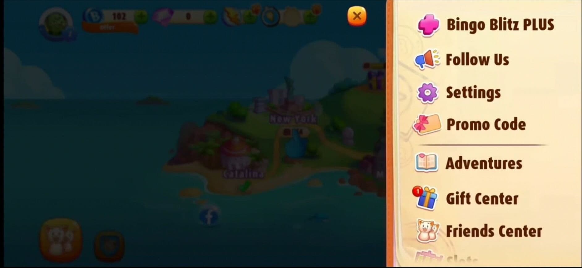Open the Gift Center if it does not appear automatically.